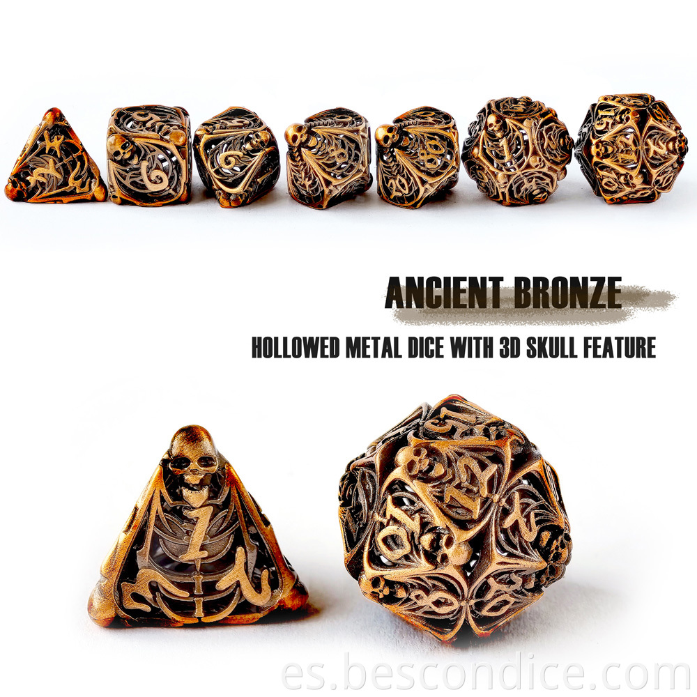 Pure Copper Dragon Dnd Dice Set 7